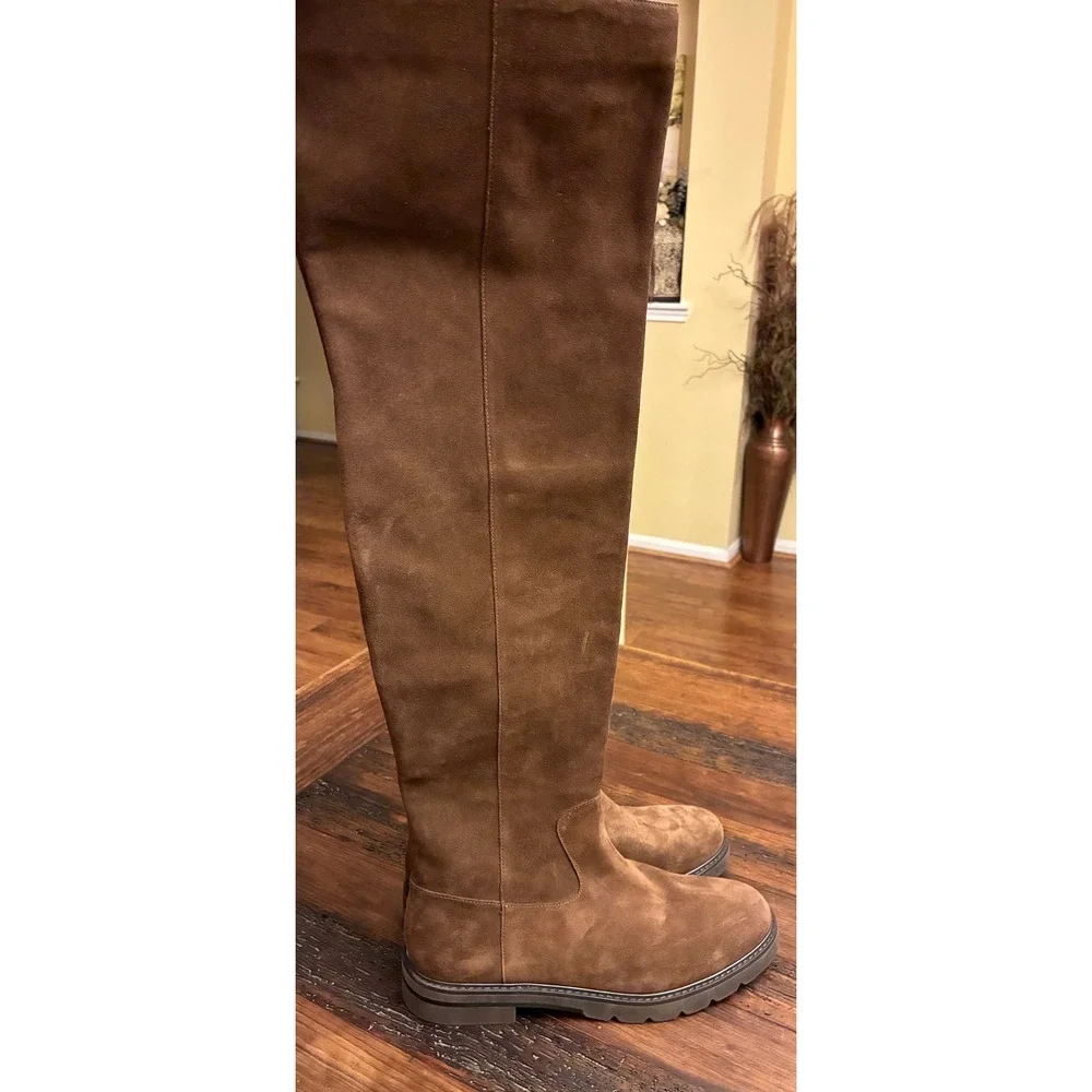Stuart Weitzman Chicago Over The Knee Boots Espresso Suede Women's 9 NWT Luxury